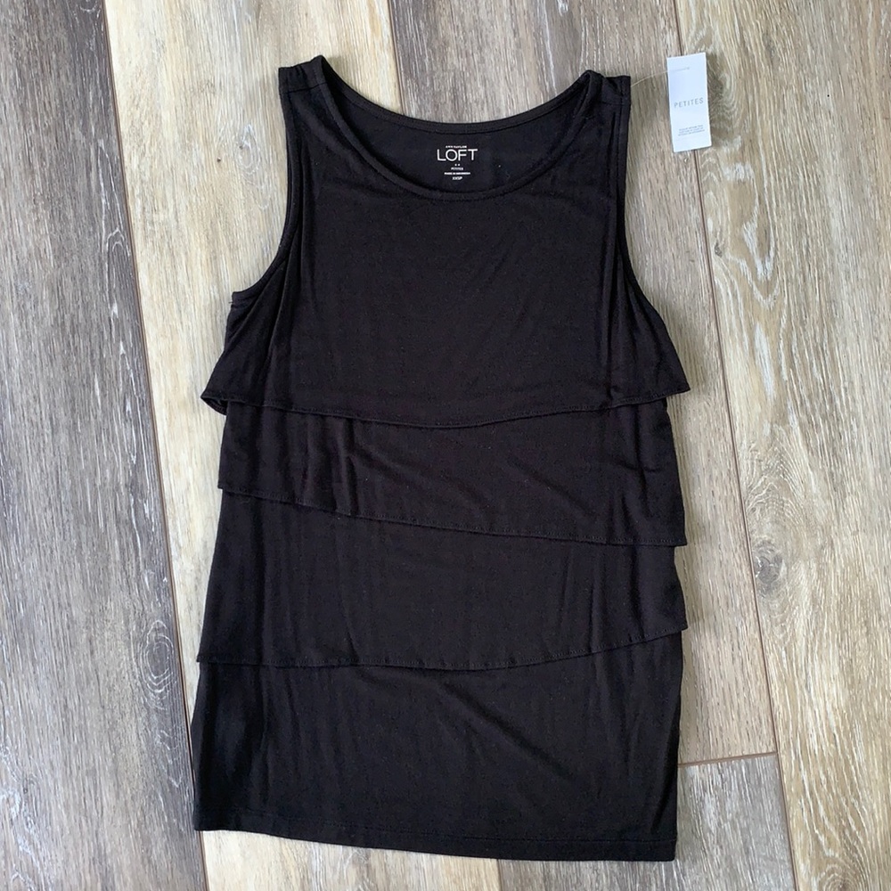 NWT Loft Black Sleeveless Top